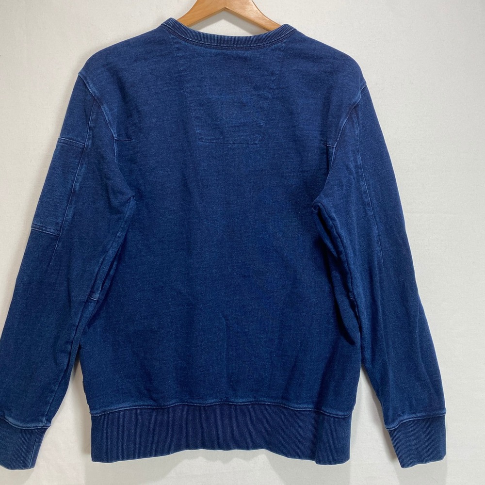 G Star Raw Blue Denim‎ Look Crewneck Sweatshirt Men's Size Medium Distressed - Picture 9 of 9